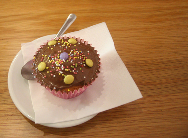 cupcake au coeur de nutella du Choopy's café à Antibes