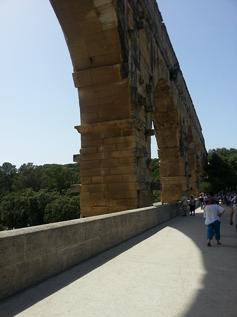 Premier étage du pont du Gard