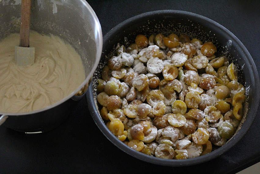 Recette de gâteau aux mirabelles.