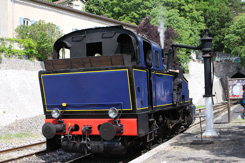 Locomotive du train à vapeur des Cévennes.