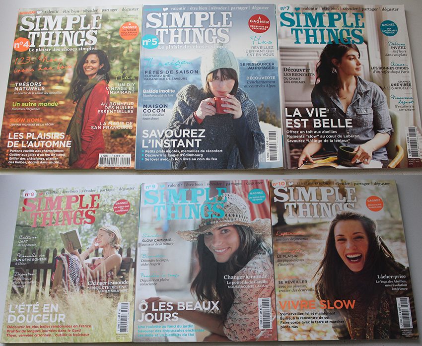 Magazines Simple Things, bonheur et bien-être.