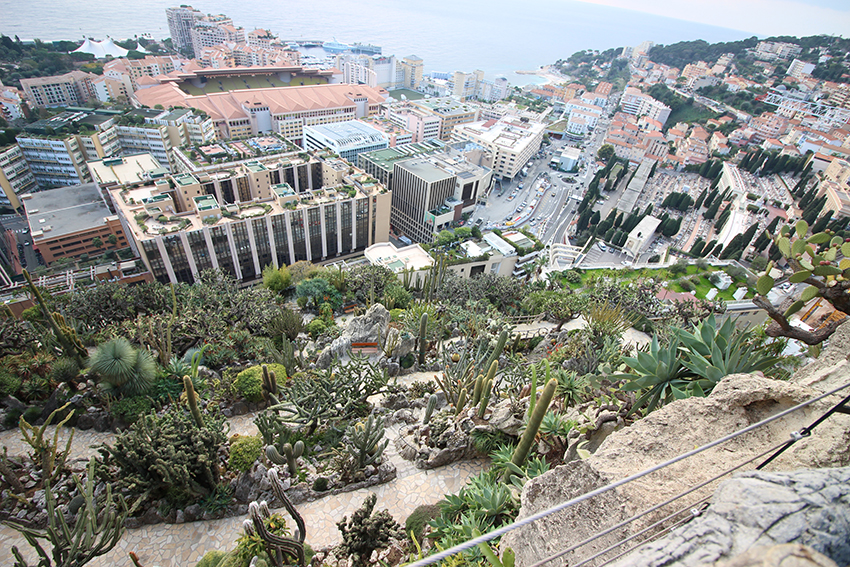 Visite du jardin exotique de Monaco.