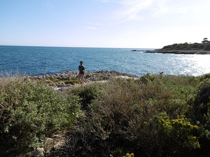 Sentier littoral de tire poil, tour du cap d'Antibes.