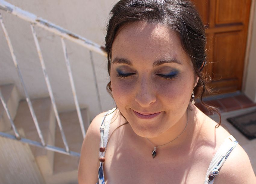 Mon essai maquillage de mariage par Sabine beauté à Antibes.