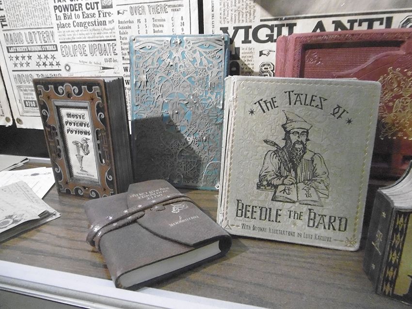 Livres et contes de Beedle le Barde au Studio Harry Potter de Londres.