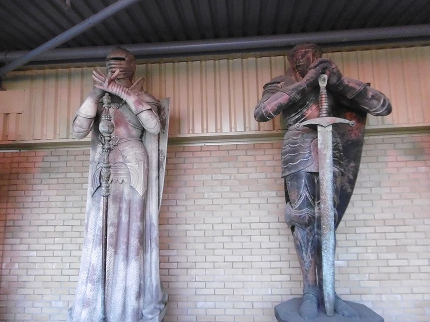 Pièces géantes de l'échiquier version sorciers au Studio Harry Potter de Londres.