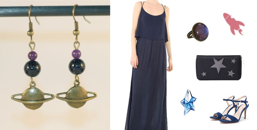 Sélection shopping mode astronomie, quoi porter avec bijoux étoiles Divine et Féminine.