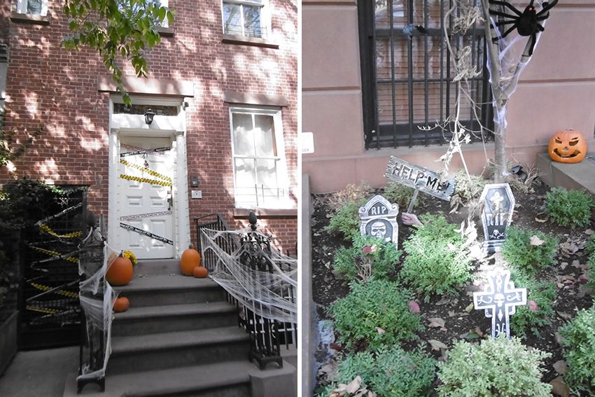 Décorations d'Halloween dans les rues de New-York.