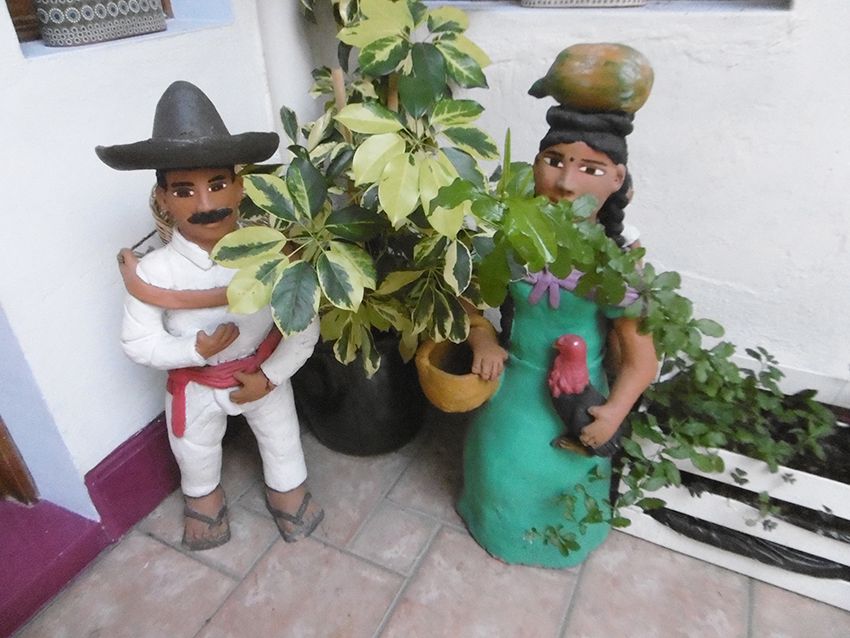 Décorations mexicaines dans le B&B el Diablo y la sandia à Oaxaca.