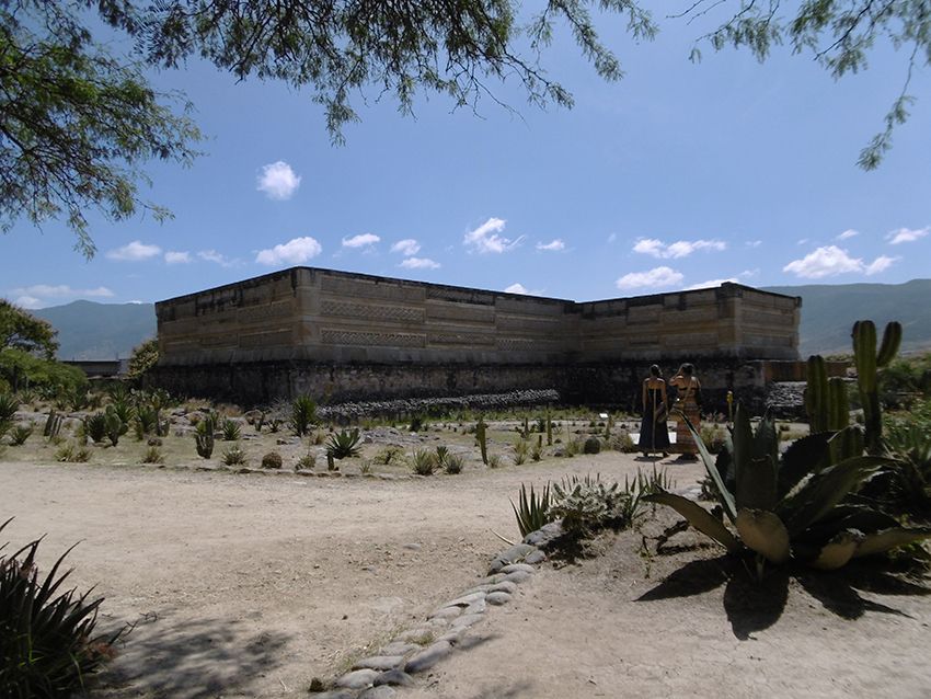 Temple de Mitla, la cité des morts, au Mexique.