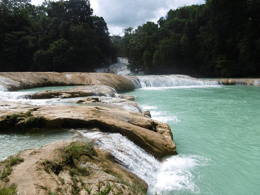 Cascades d'Agua Azul dans le Chiapas, au Mexique.