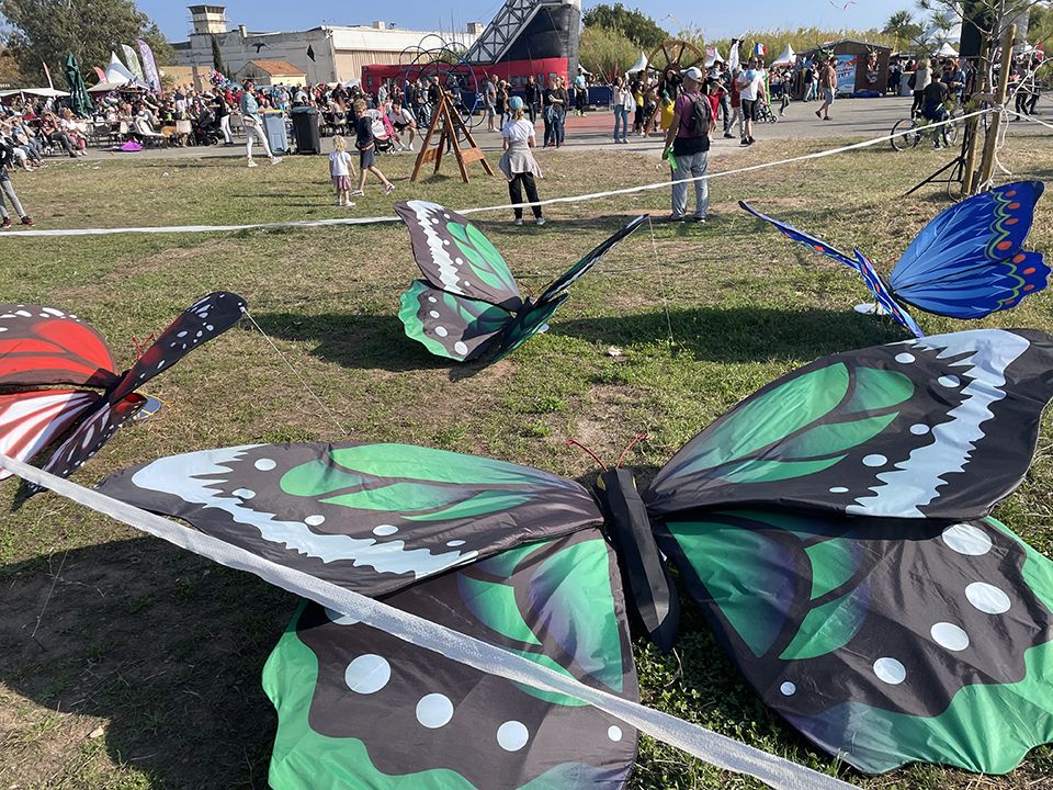 Papillons cerf-volant du Festival de l'Air à Fréjus en 2021.