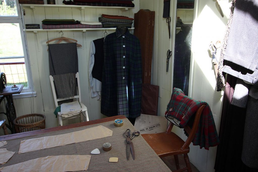 Atelier de tartan de l'écomusée Highland Folk Museum.