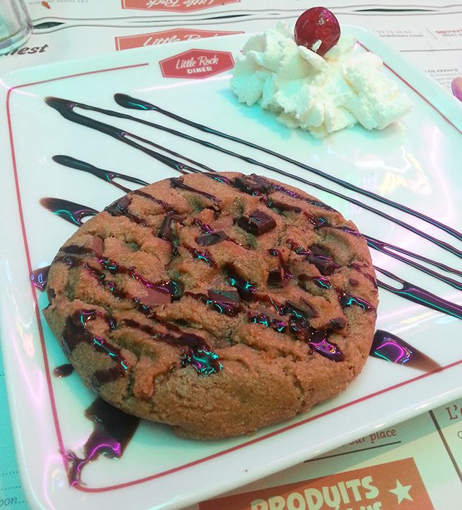 Cookie chocolat par le Little Rock Diner à Antibes.