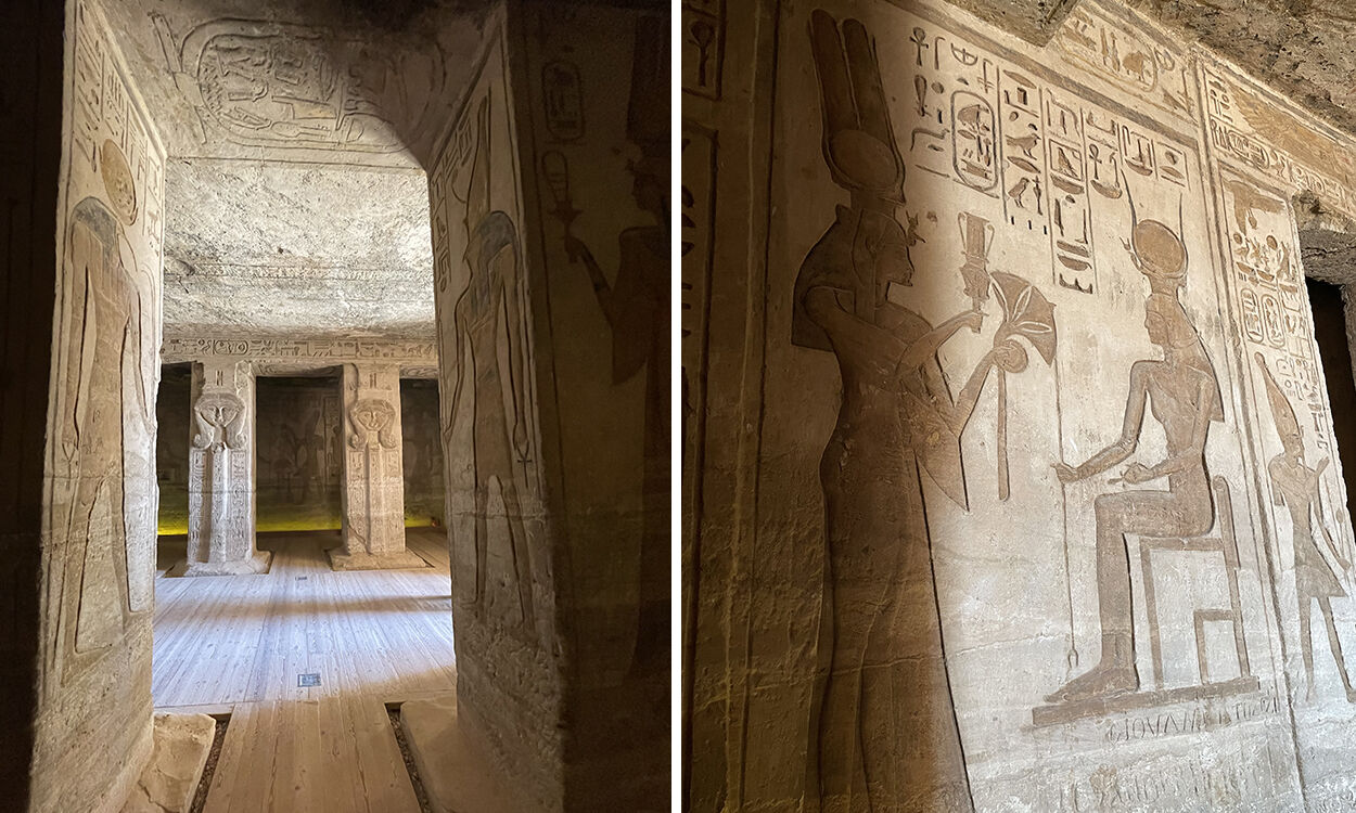 Intérieur temple d'Hathor.